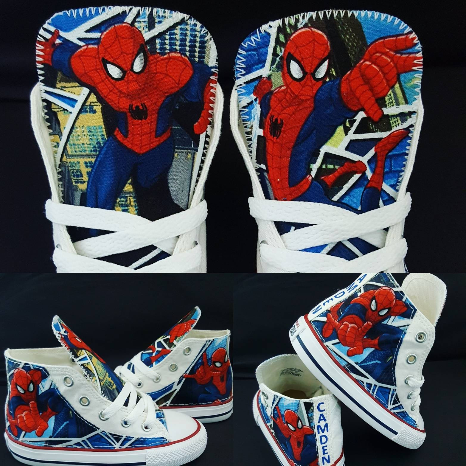 Custom Marvel Spider man Converse Shoes Superhero Spiderman Custom Marvel Spider man Converse Shoes Superhero Spiderman
