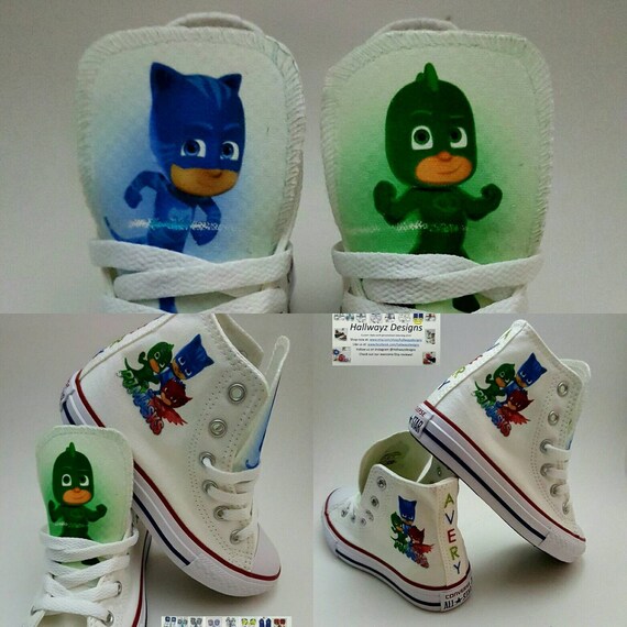 Items similar to PJ Masks, pjm shoes, Custom Converse, Catboy, Gekko