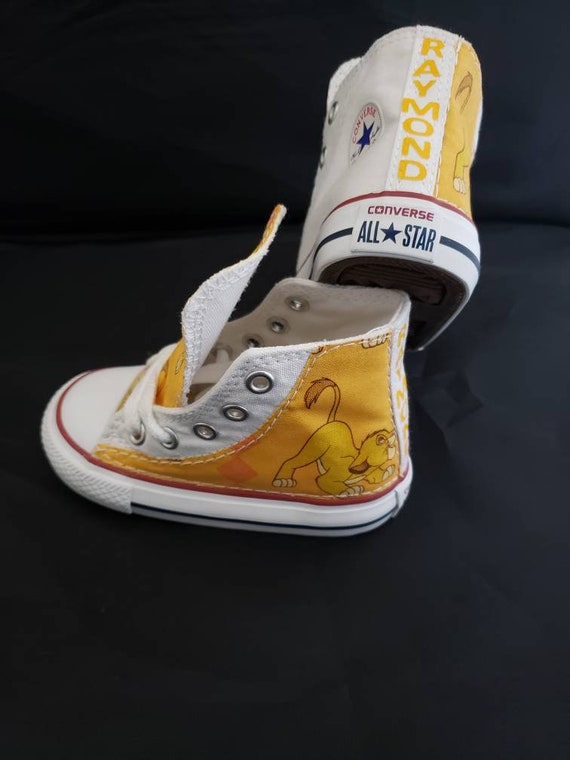 Lion king sneakers birthday custom Converse shoe featuring simba, nala, and puma, children lion jungle animal trainers by hallwayzdesigns Lion king sneakers birthday custom Converse shoe featuring simba, nala, and puma, children lion jungle animal trainers by hallwayzdesigns