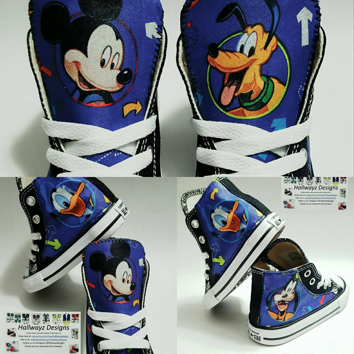 Blue Disney Mickey Mouse Clubhouse shoes Goofy Donald Duck Etsy