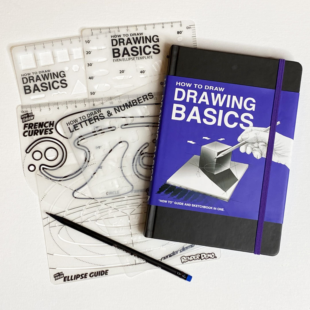 How to Draw DRAWING BASICS Sketchbook + 5 Stencils - Etsy