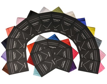 Men's Trifecta Triangle 100% Satin Pre Folded Pocket Square on Card