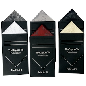 Nouveau Pochette de costume prépliée homme triangle motif cachemire sur carte