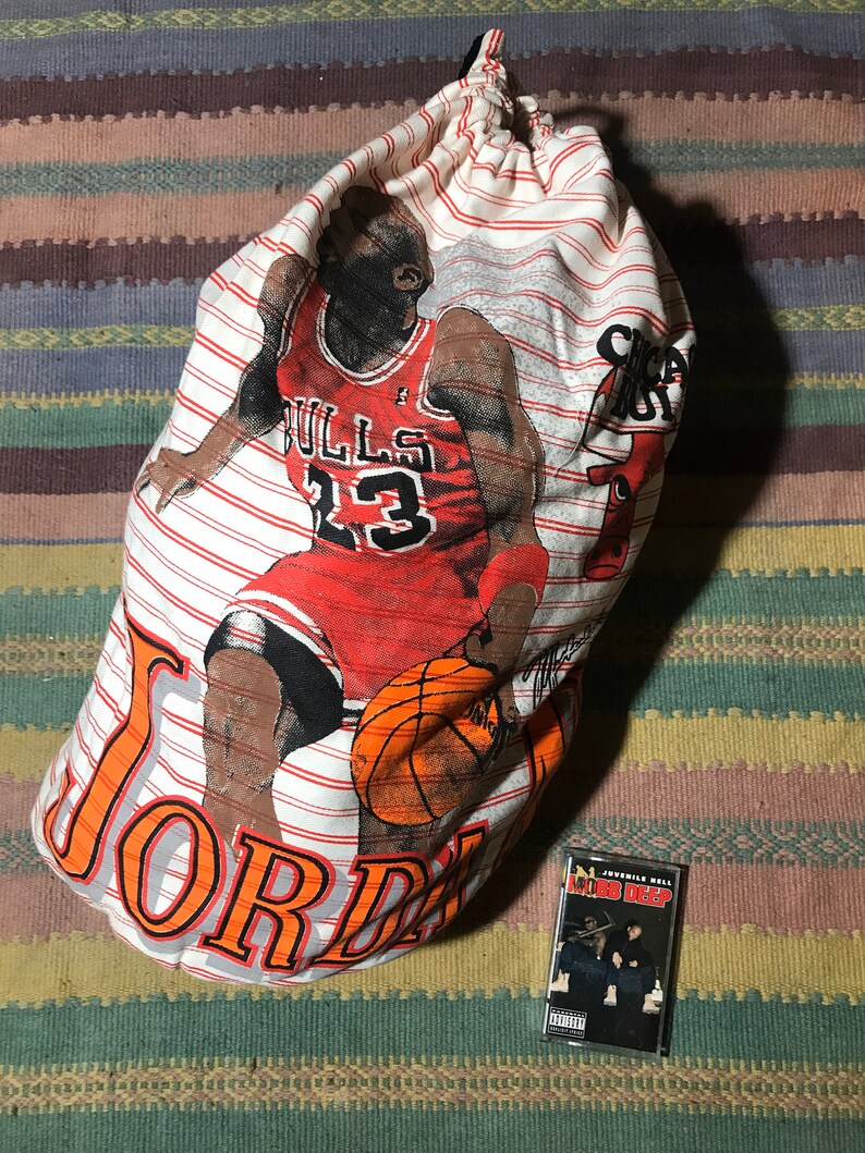 90s MIchael JOrdan DRawstring BAg CHicago BUlls 23 VIntage Etsy