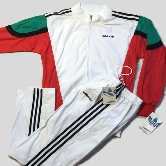 red adidas warm up suit