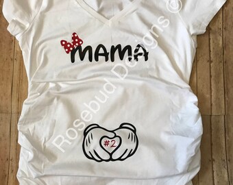 Disney Inspired Pregnancy/Maternity Family announcement shirts | Etsy