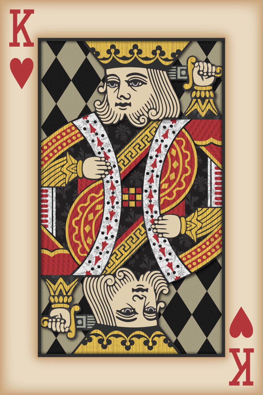 Playing Card Wall Art Playing Card Print Man Cave Decor Etsy