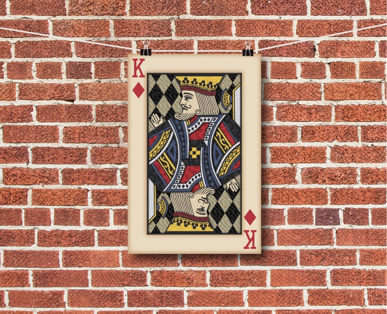 Playing Card Wall Art Playing Card Print Man Cave Decor Etsy