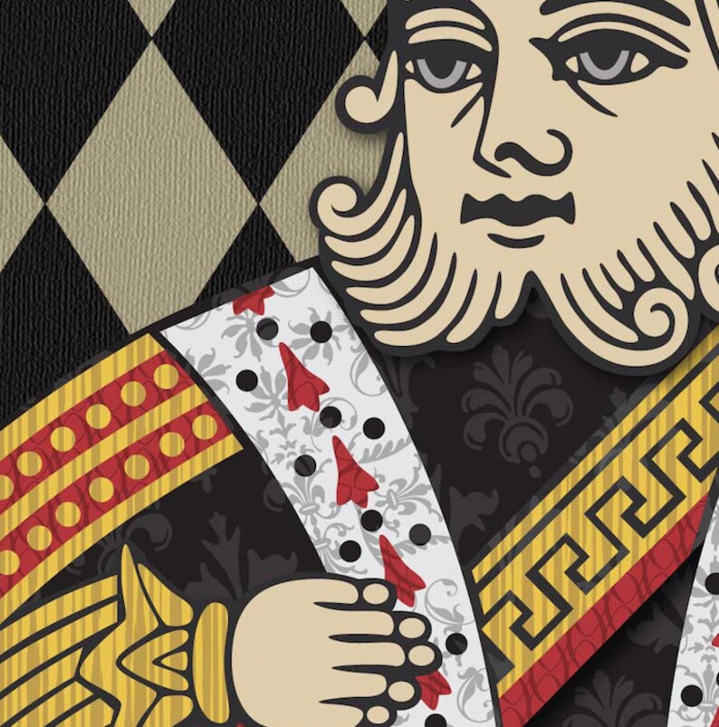 Playing Card Wall Art Playing Card Print Man Cave Decor Etsy
