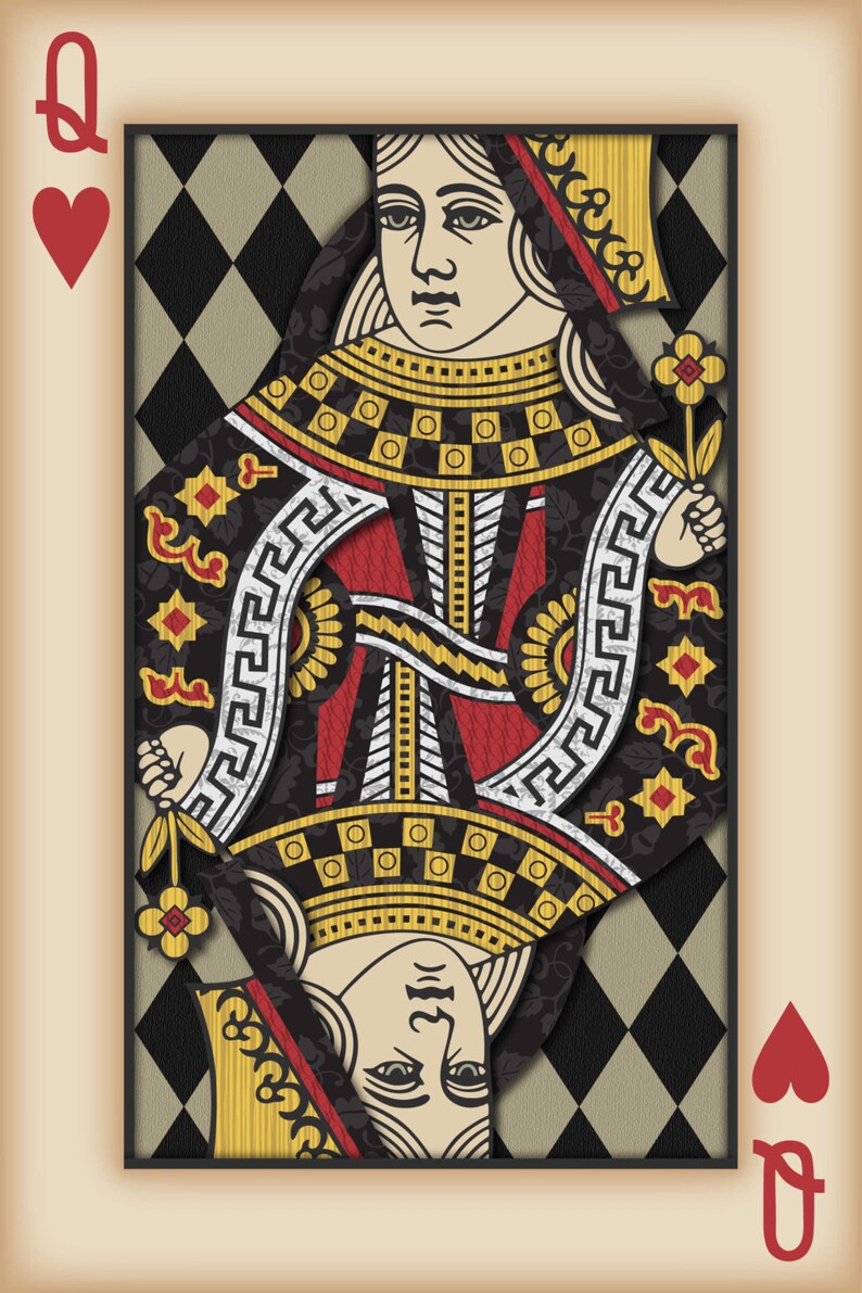 Playing Card Wall Art Playing Card Print Man Cave Decor Etsy