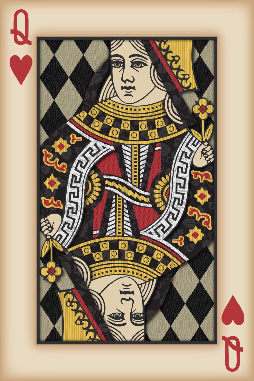 Playing Card Wall Art Playing Card Print Man Cave Decor Etsy