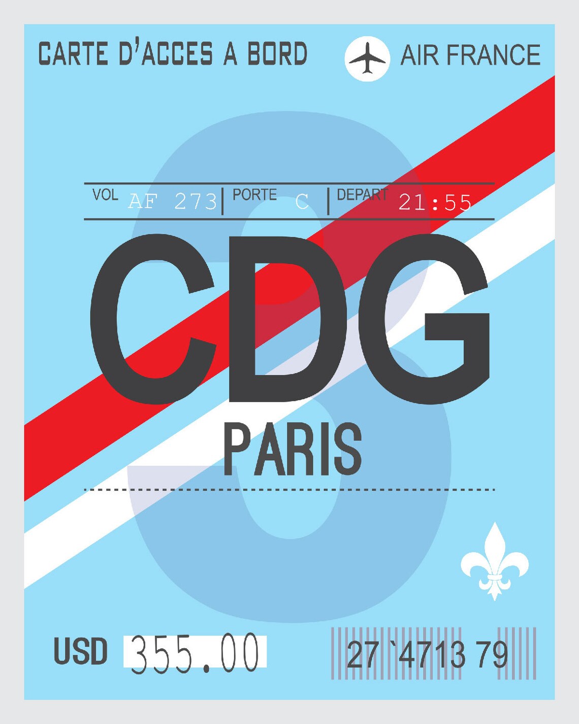 Travel Art Travel Poster Vintage Plane Ticket Paris Etsy