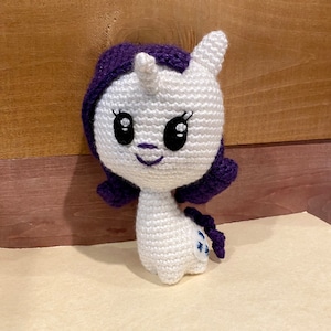 My Little Pony Rarity inspired Crochet Amigurumi