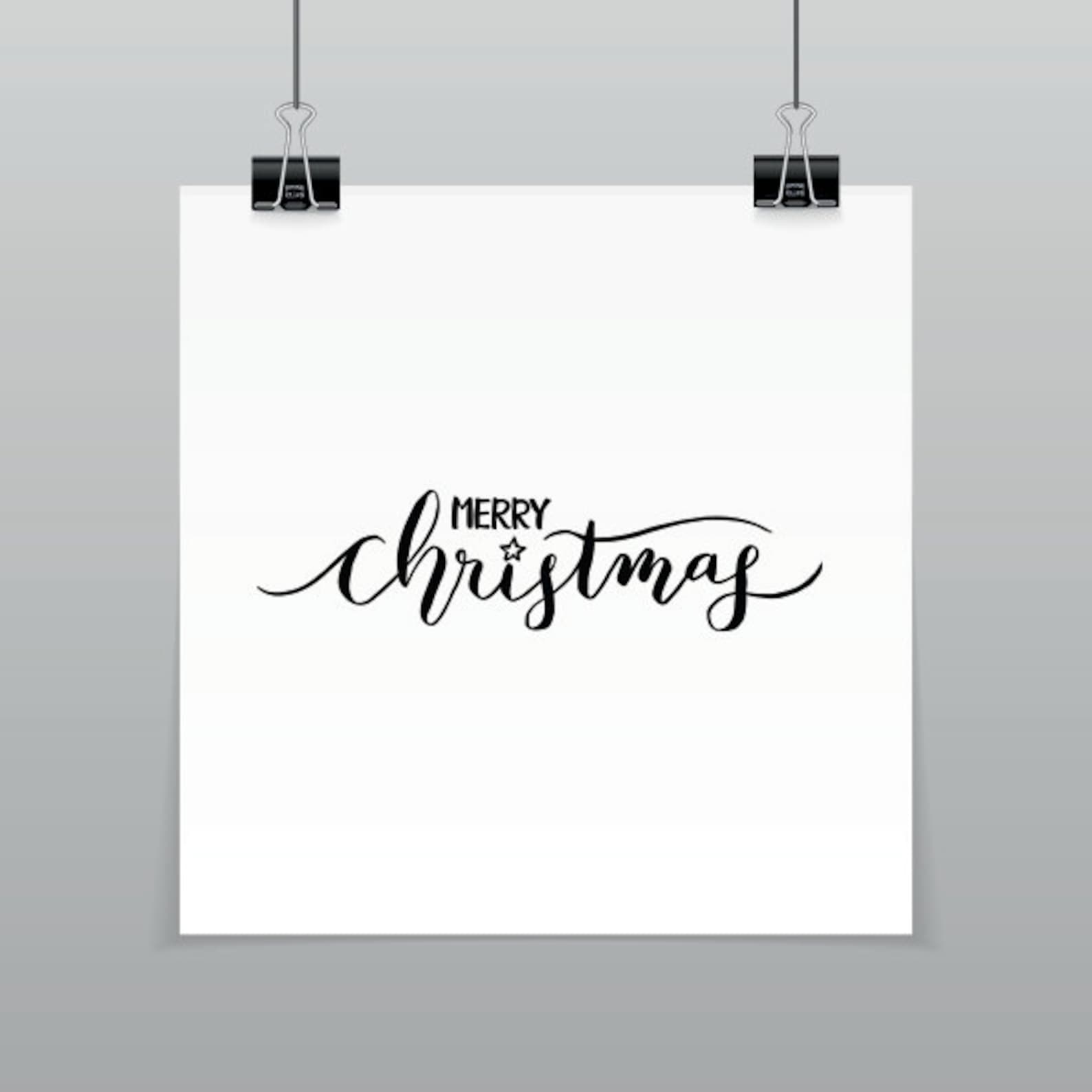 Merry Christmas Instant Download Digital Printable: Hand-lettered ...