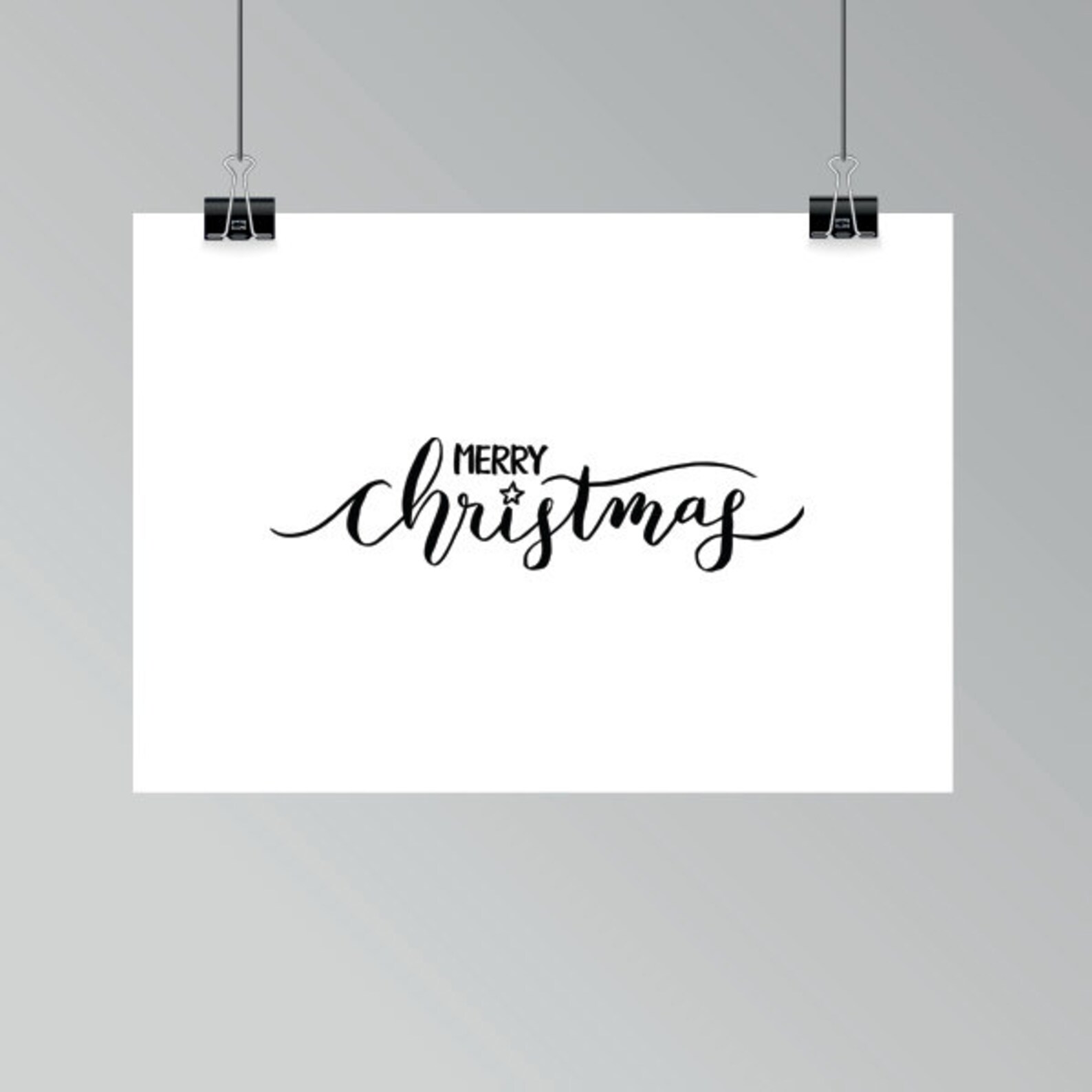 Merry Christmas Instant Download Digital Printable: Hand-lettered ...