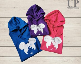 Disney hoodies / personalised disney  hoodie / family matching hoodie / Disney sweatshirt / Disney paris / Disney world