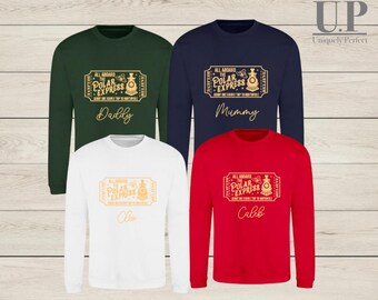 Polar express jumper, sweatshirt / polar express train / Christmas jumper / matching Christmas jumpers