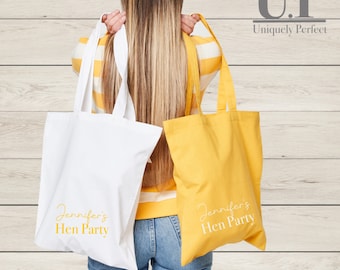 Hen Party Henne Wochenende, Henne Tragetaschen, Tragetaschen, Geschenktasche Henne Wochenende, Braut Kader, Team Braut, personalisierte Tragetasche