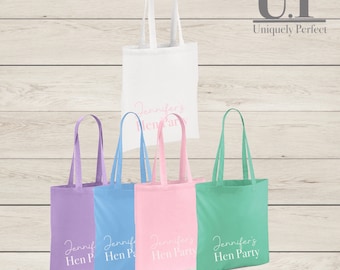 Hen Party Tragetaschen, Henne Wochenende Taschen, Tragetaschen, Geschenktasche Henne Wochenende, Braut Gruppe, Team Braut, personalisierte Tragetasche