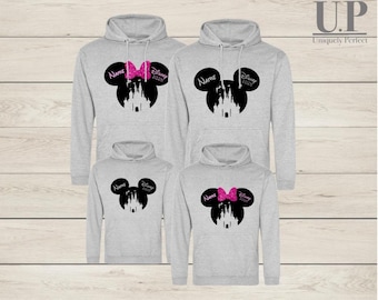 Disney hoodies / personalised disney  hoodie / family matching hoodie / Disney sweatshirt / Disney paris / Disney world