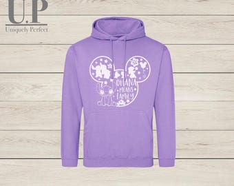 Disney hoodies / lilo stitch disney  hoodie /  Ohana / family matching hoodie / Disney sweatshirt / Disney paris / Disney world