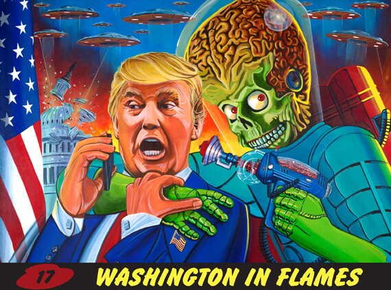 Mars Attacks Donald Trump 12 x 16 Pop Art Print | Etsy