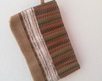 Jute Clutch, Zomertas, handgemaakte tas, boho clutch