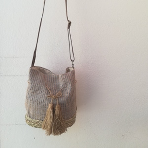 Shoulder Bag - Jute Bag- boho chic jute bag
