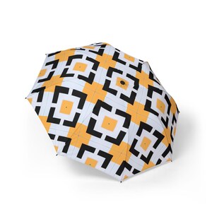 Geometric Umbrella, Rainy Day Accessory, Foldable Travel Umbrella, Stylish Compact Parasol, Weather Protection Gift, Modern Design Canopy