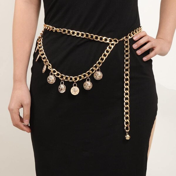 Gold Chain Belt Etsy