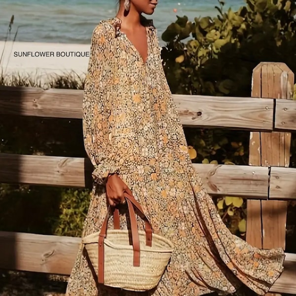 Boho Floral Dress - Etsy