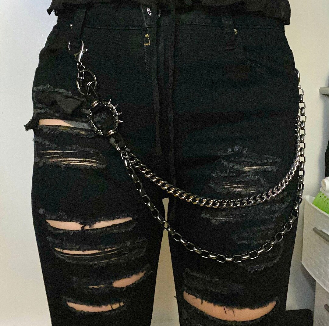 Metal Gothic Pant Chain Gothic Belt Chain Etsy