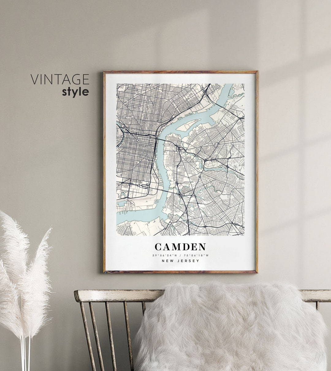 Artistic representation of Camden City map