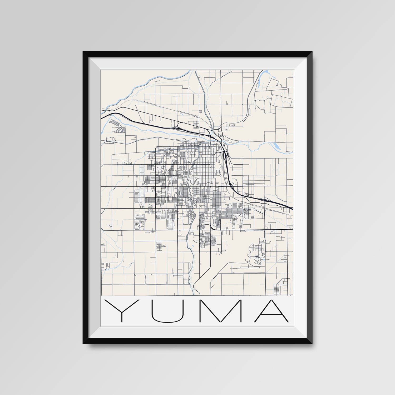 YUMA Arizona Map Yuma City Map Print Yuma Map Poster Yuma Etsy