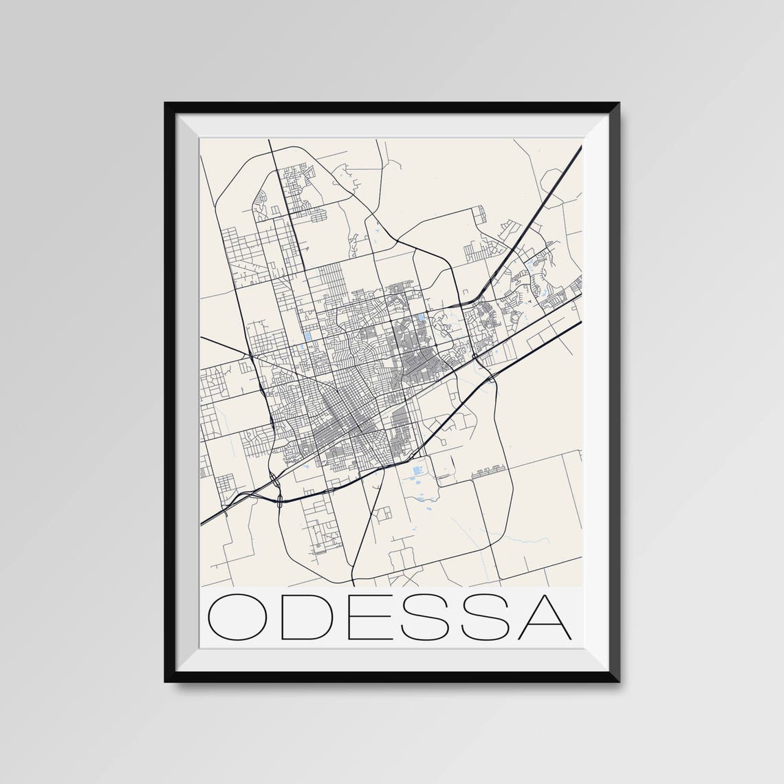 ODESSA Texas Map Odessa City Map Print Odessa Map Poster | Etsy
