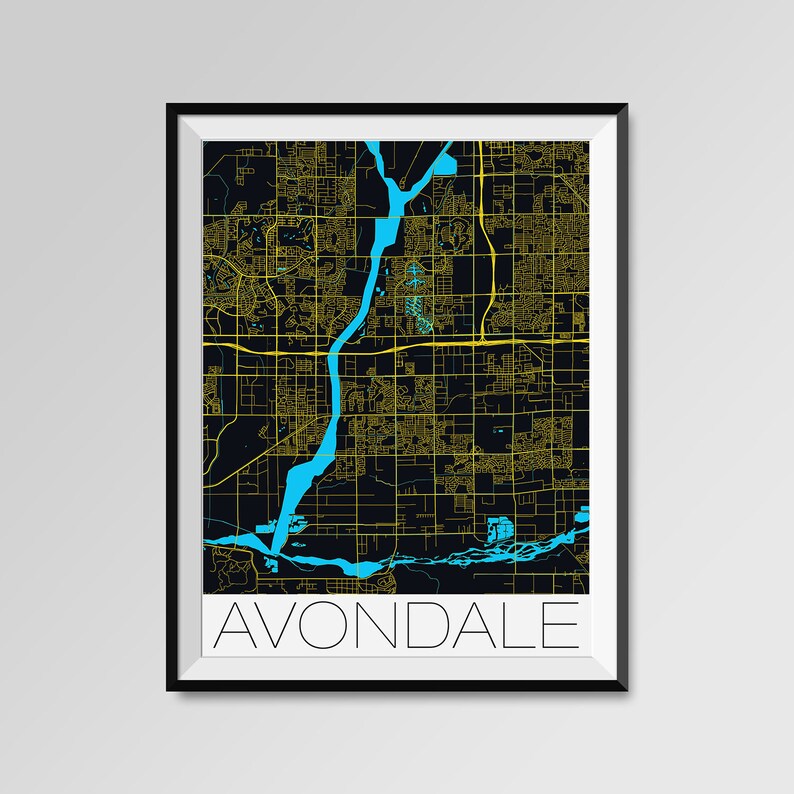 AVONDALE Arizona Map Avondale City Map Print Avondale Map | Etsy