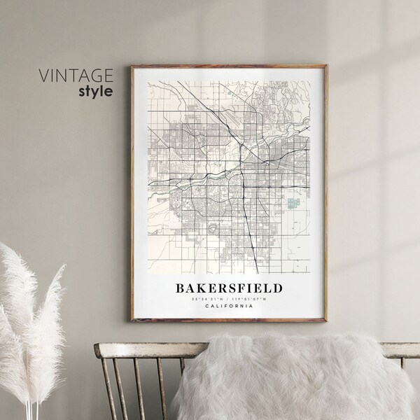 Bakersfield Poster Etsy