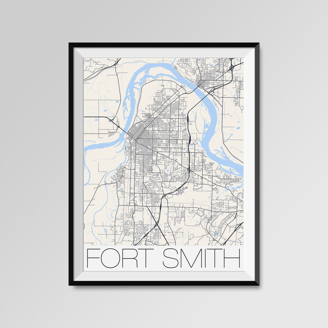 FORT SMITH Arkansas Map Fort Smith City Map Print Fort Smith | Etsy