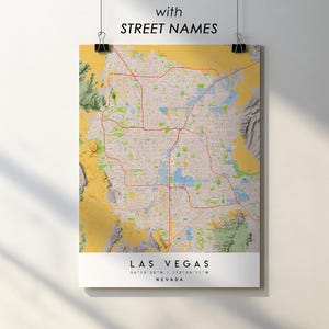 Las Vegas City Map Print: Minimalist Nevada Street Map (Digital Download)