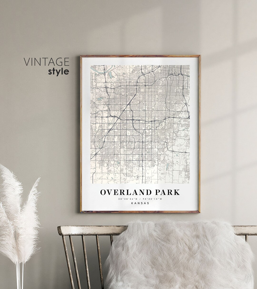 Overland Park Kansas KS Map Overland Park City Map Overland - Etsy