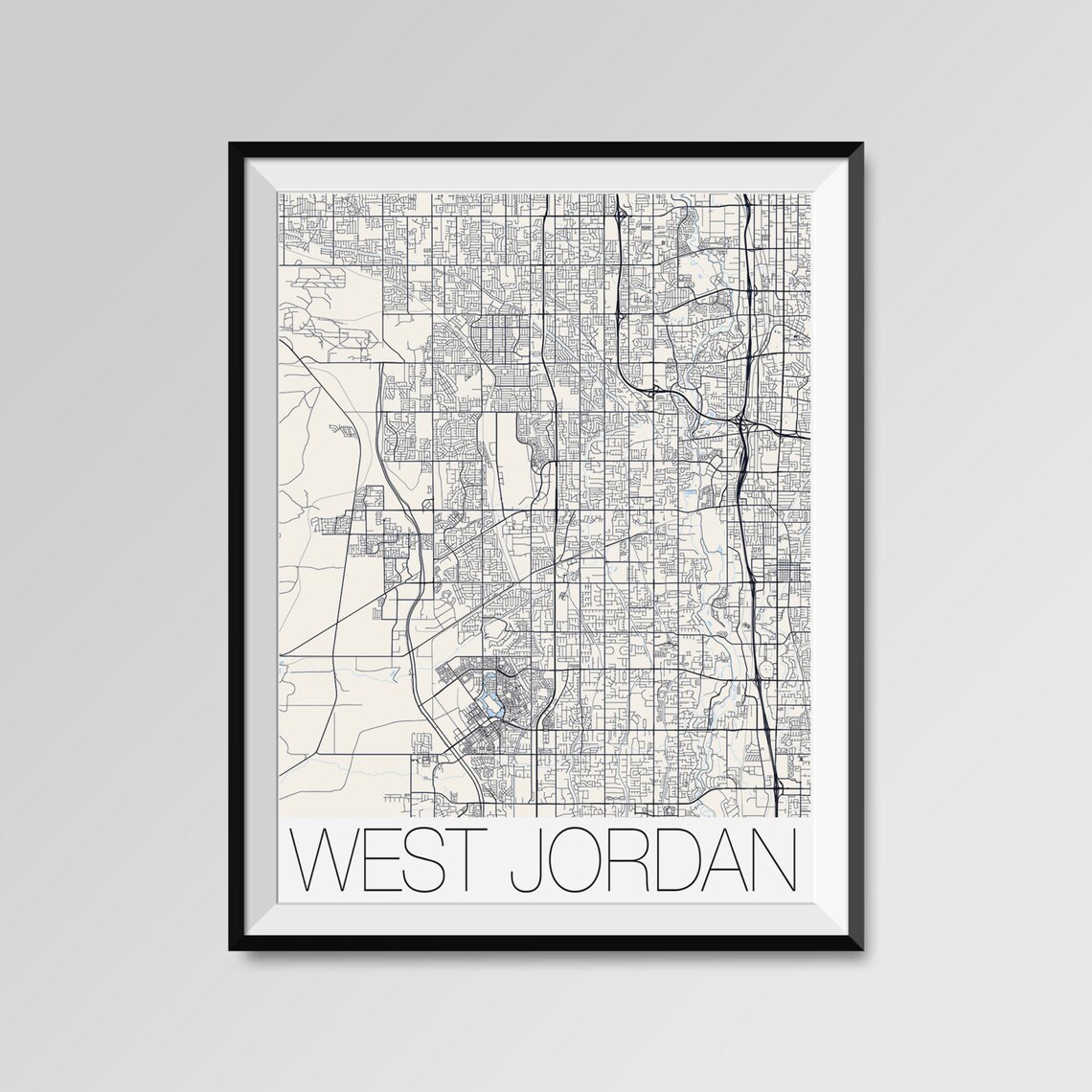 WEST JORDAN Utah Map West Jordan City Map Print West Jordan Etsy