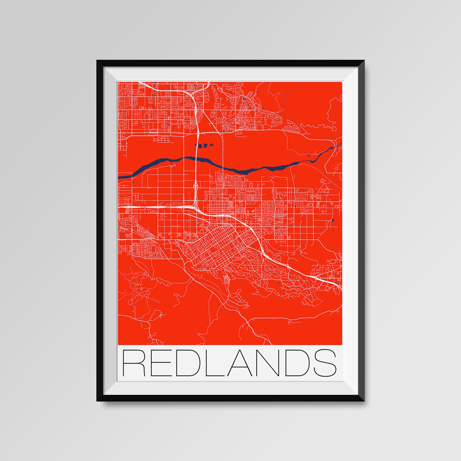 REDLANDS California Map Redlands City Map Print Redlands Map | Etsy