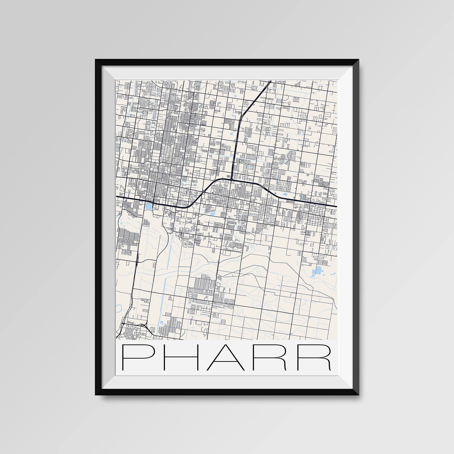 PHARR Texas Map Pharr City Map Print Pharr Map Poster Pharr Etsy