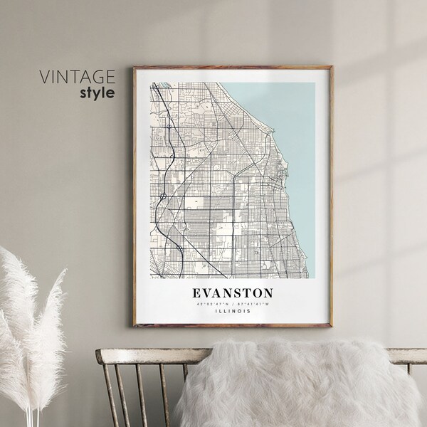 Evanston Print Etsy