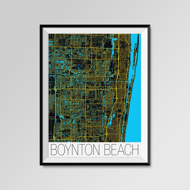 BOYNTON BEACH Florida Map Boynton - Il 794xN.1222456103 H7fz 