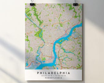 Philadelphia City Map Print: Detailed Street Names (Digital Download)