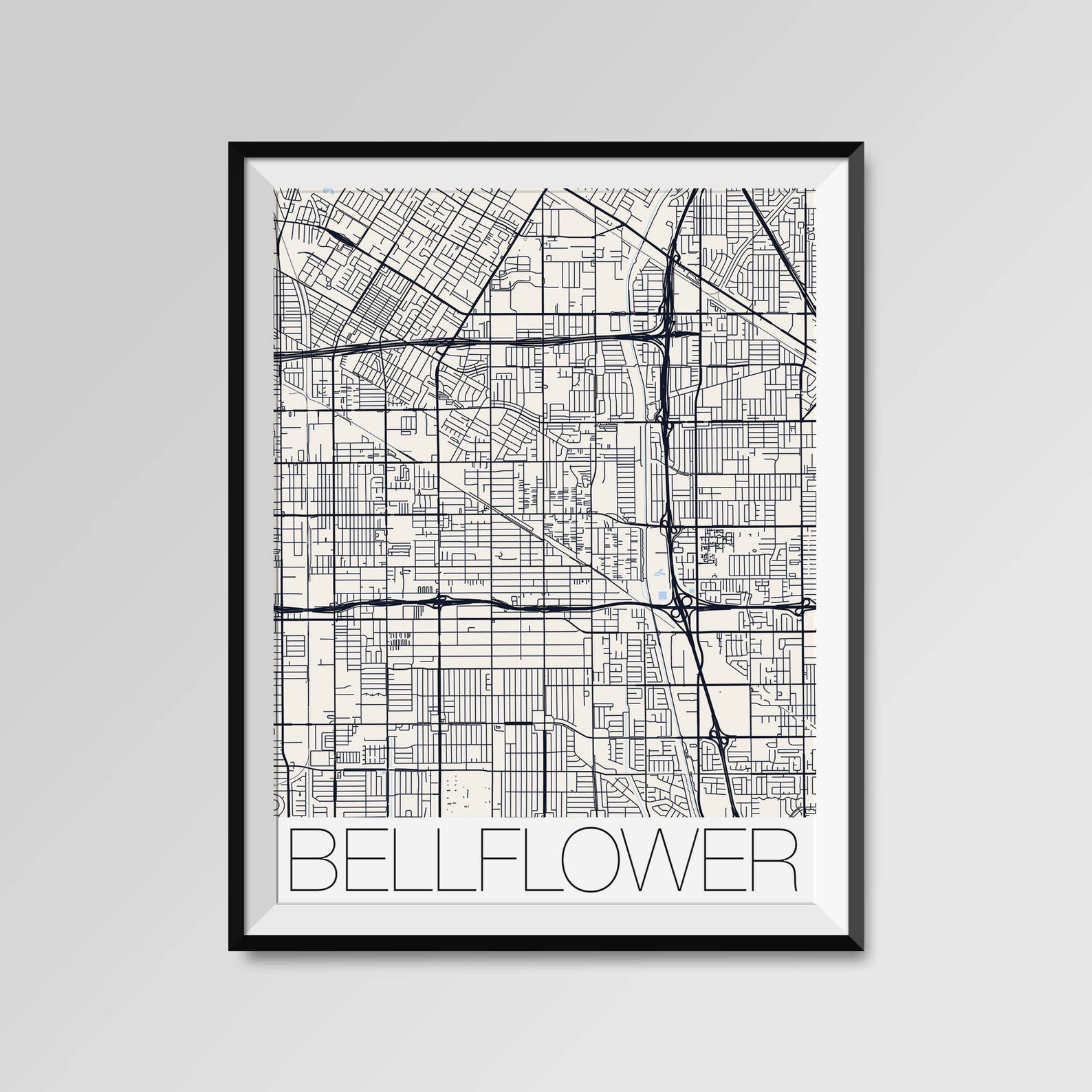 BELLFLOWER California Map Bellflower City Map Print Etsy