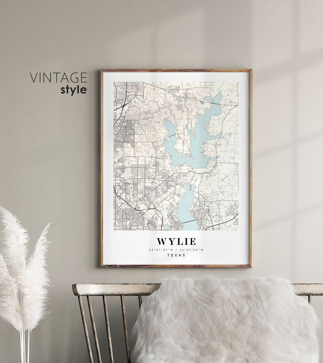 Wylie Texas TX Map Wylie City Map Wylie Print Wylie Poster Etsy