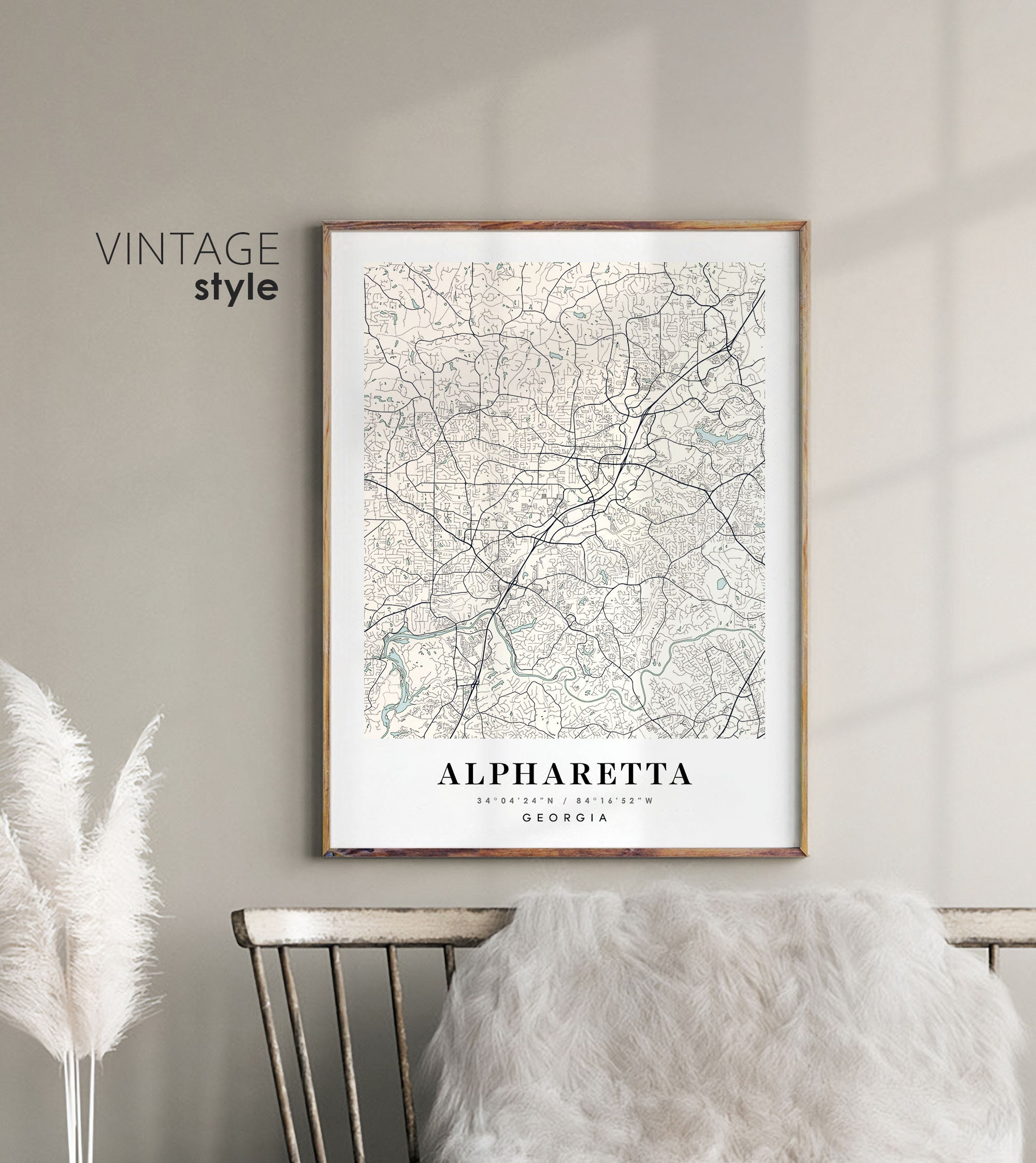 Map of Alpharetta - Etsy