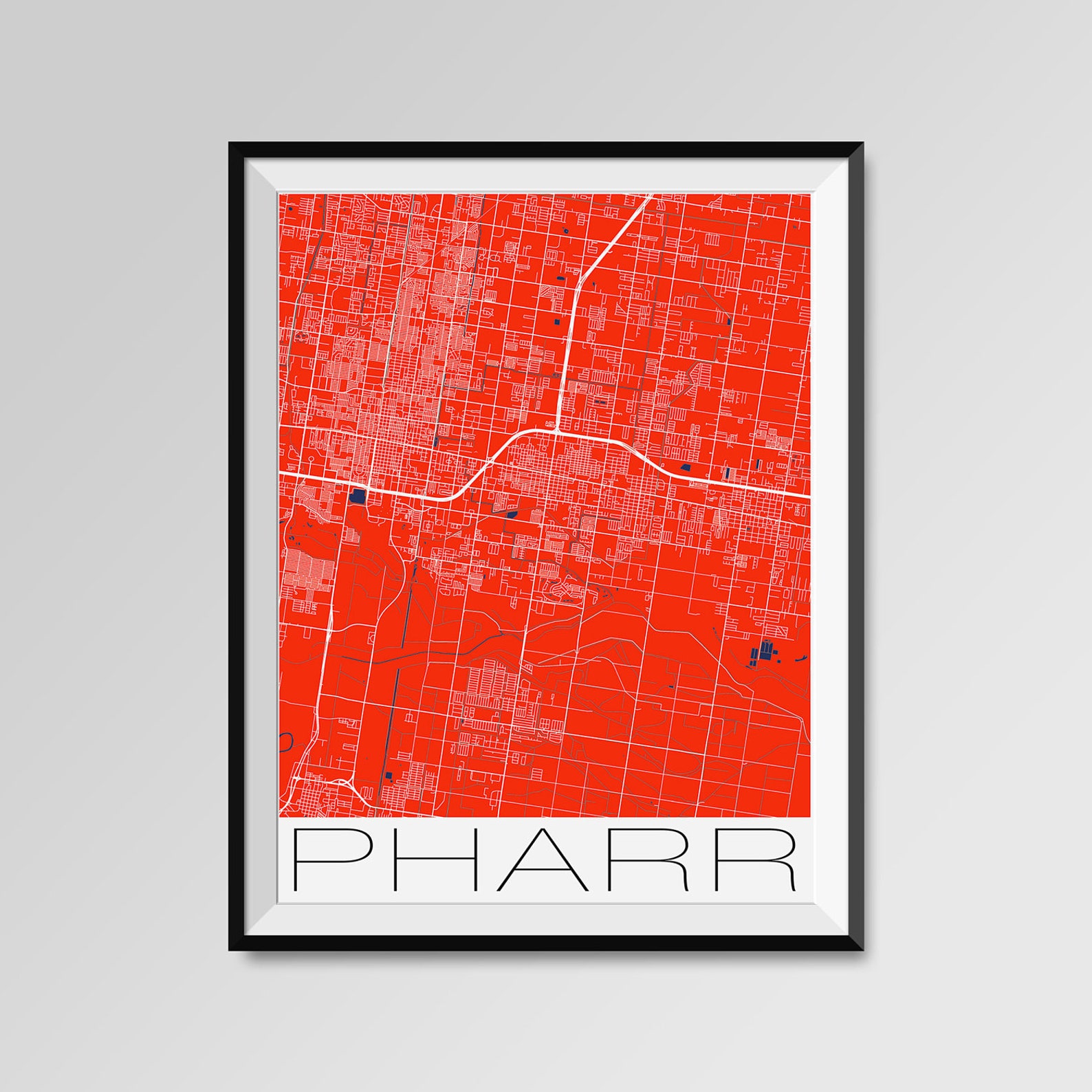PHARR Texas Map Pharr City Map Print Pharr Map Poster Pharr Etsy